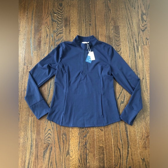 Tommy Bahama Tops - *NWT* Tommy Bahama Everyday Active Women’s L Navy Blue 1/4 Zip Active Jacket